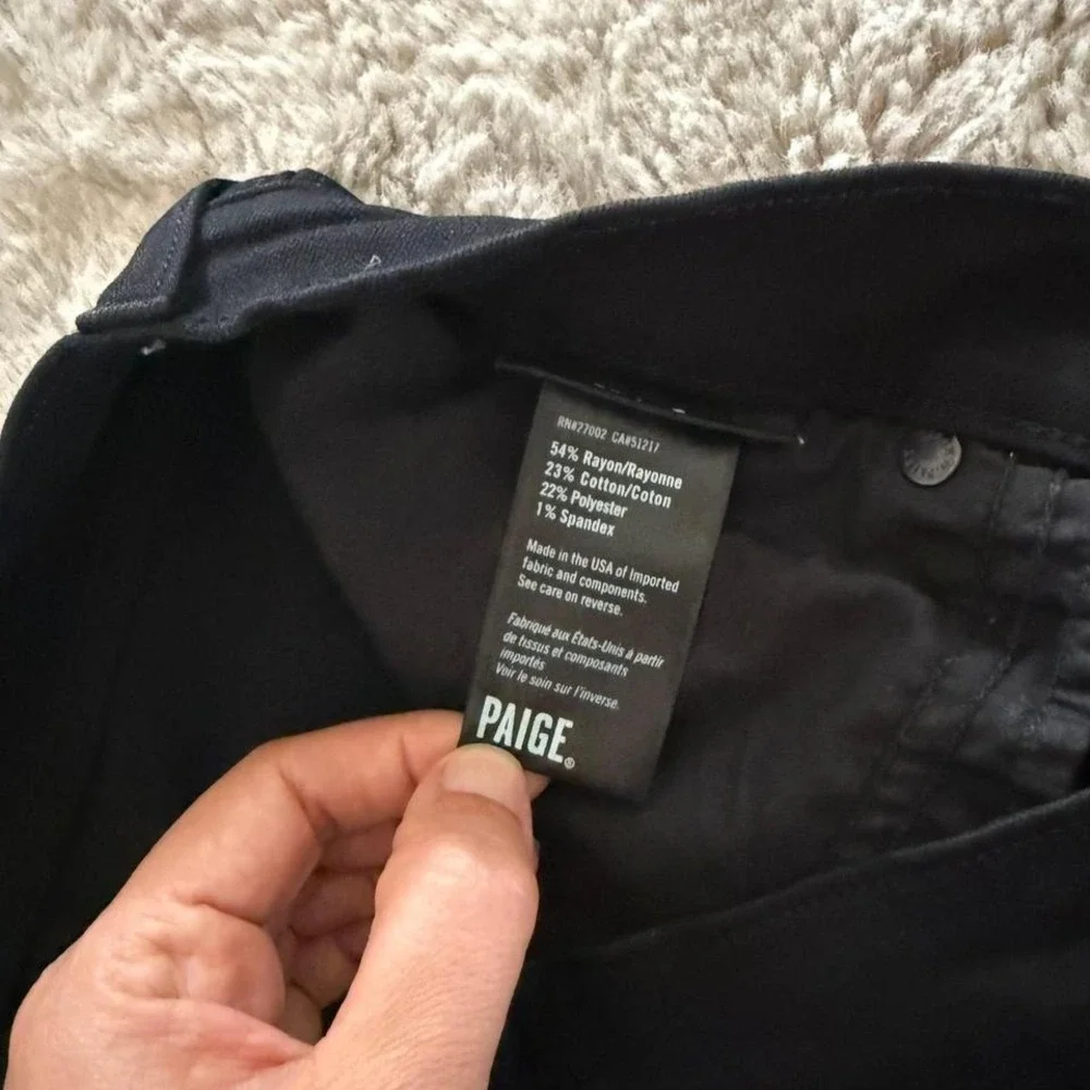 Paige Jeans Mens Size 31x29 Black Lennox Slim Fit Stretch Classic Preppy‎